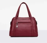 Ladies Fashion Pendant Soft Leather Messenger Bag