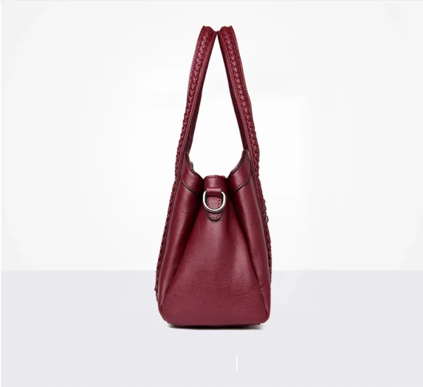 Ladies Fashion Pendant Soft Leather Messenger Bag