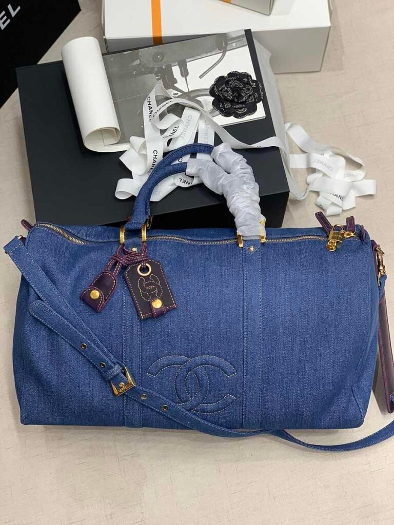 chanel travel bag denim