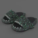 Shark Slippers with Starry Night Light Design