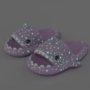 Shark Slippers with Starry Night Light Design