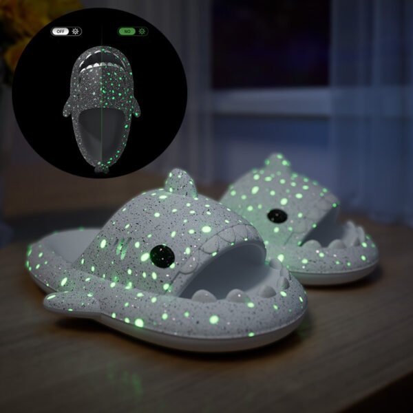 Shark Slippers with Starry Night Light Design