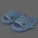 Shark Slippers with Starry Night Light Design