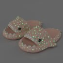 Shark Slippers with Starry Night Light Design