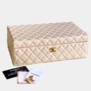 Chanel Beige Leather Vanity Case