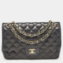 Chanel Black Quilted Leather Jumbo Classic Double Flap Bag