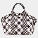 Chanel Black White Canvas Gingham Bag
