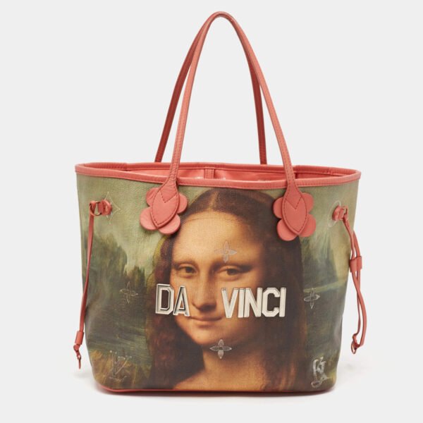 Louis Vuitton x Jeff Koons Pink Coated Canvas Da Vinci Master's Neverfull MM