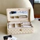 Chanel Beige Leather Vanity Case