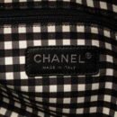 Chanel Black White Canvas Gingham Bag